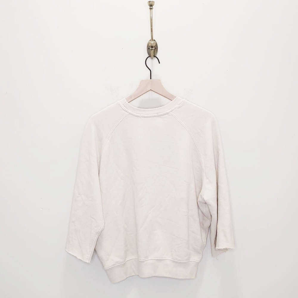 Spiritual Gangster Maya Cut Off Sweatshirt in Beige Size M - Picture 4 of 6